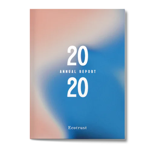 The cover of Ecotrust's 2020 annual report