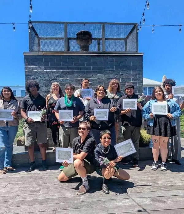 GWA group celebrates on a rooftop terrace