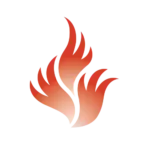 stylized red flame