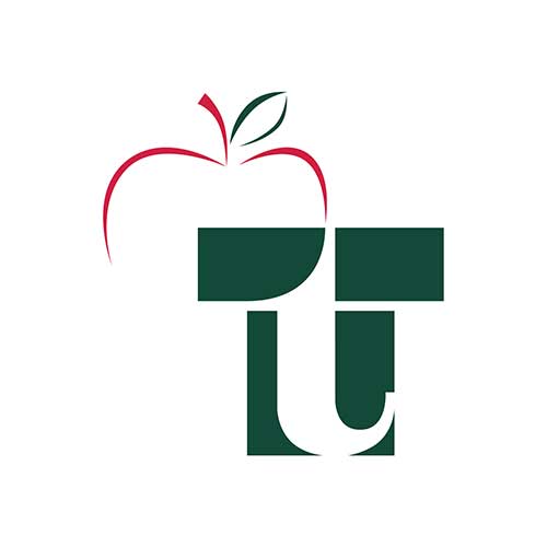 logo with a apple outline and two "T"s