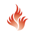 stylized red flame