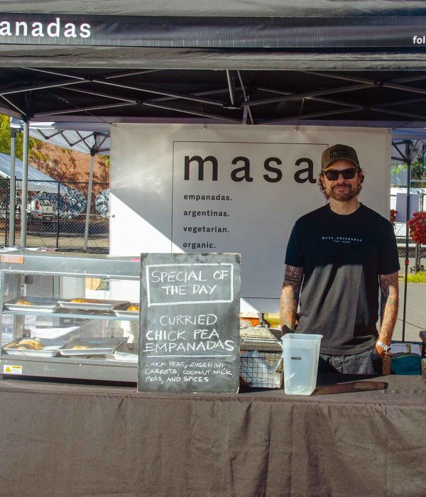 Person selling empanadas