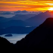 Sunset in the Tongass National Forest.