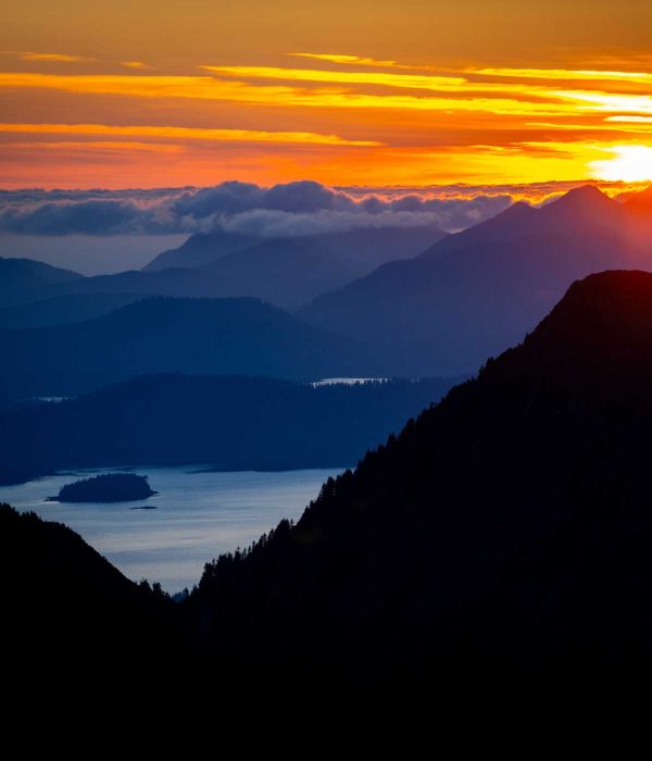 Sunset in the Tongass National Forest.