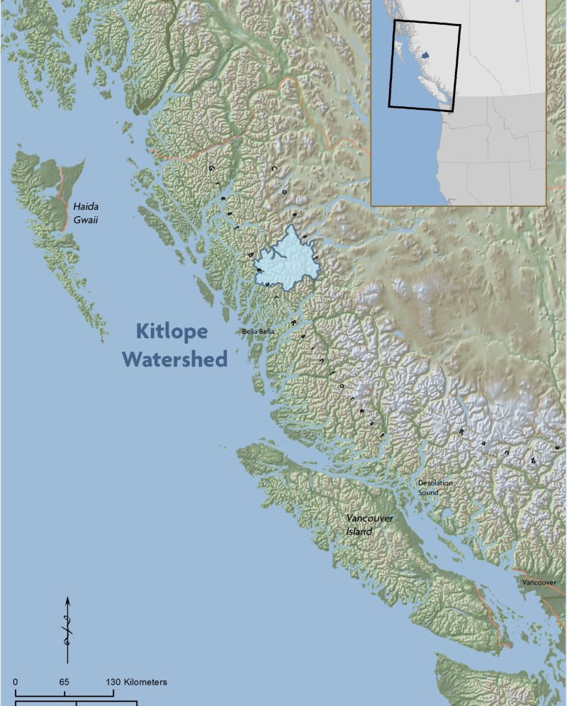 A map of the Kitlope watershed